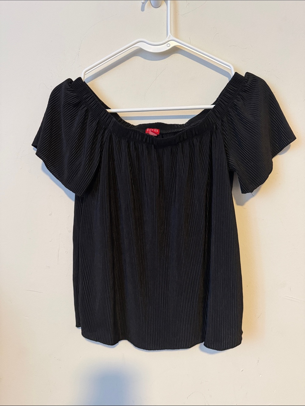 Black Off-Shoulder Women's Top - GUESS